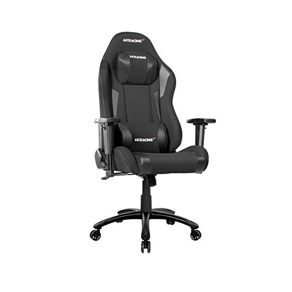 AKRacing EX-Wide Siège de Jeu sur PC, Tissu/Cuir synthétique, Noir, Taille Unique
