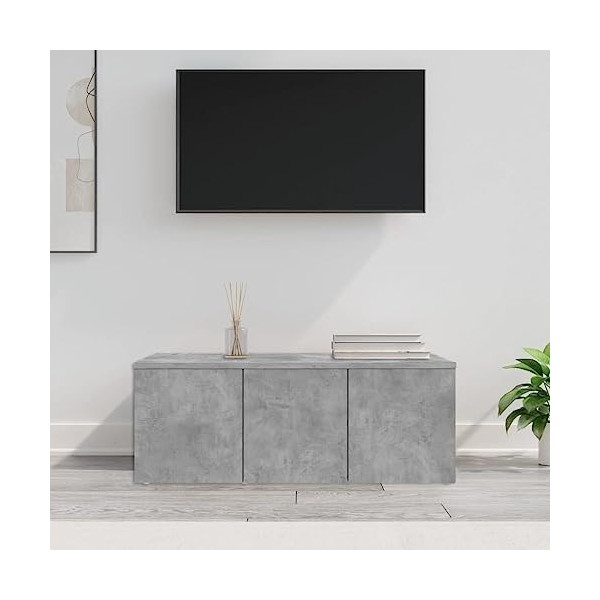 Meuble TV,Étagère TV Flottante, Support de Télévision Flottant Fixé au Mur Centre de Console Multimédia de Divertissement Gra