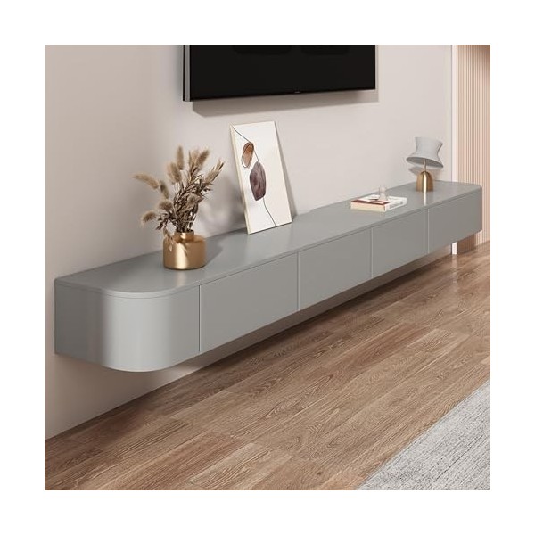 Dawselod Support TV flottant, meuble TV mural de 47,9 à 71 pouces, clapier de rangement pour console multimédia sous la télév