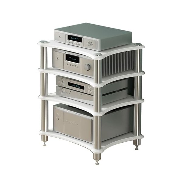 Support multimédia audio-vidéo – Tour de rangement au sol robuste pour le salon, les jeux, la salle denregistrement – La sol