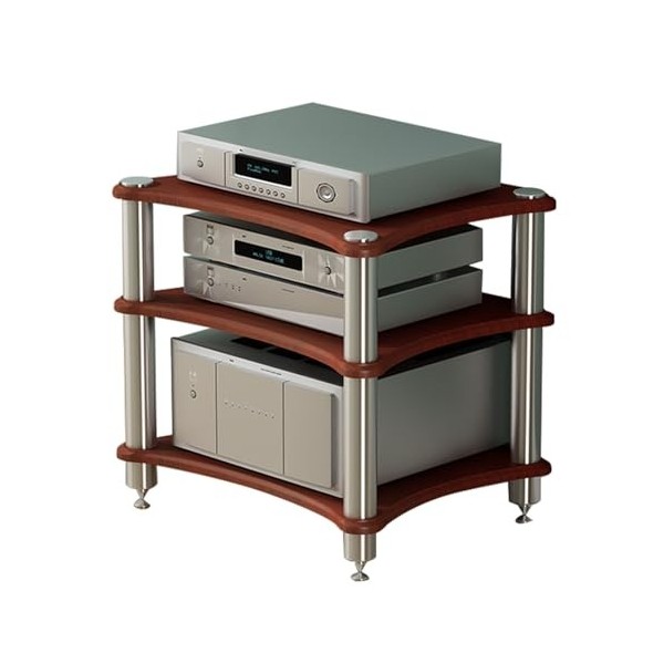 Support multimédia audio-vidéo – Tour de rangement au sol robuste pour le salon, les jeux, la salle denregistrement – La sol