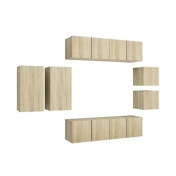 VEEKI Meuble TV, Meuble TV Suspendu, Meuble, Meuble TV avec Rangement，Meuble Industriel, Convient pour Salon ou Chambre, Ense