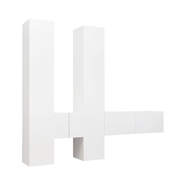 VEEKI Meuble TV, Meuble TV Suspendu, Meuble, Meuble TV avec Rangement，Meuble Industriel, Convient pour Salon ou Chambre, Ense