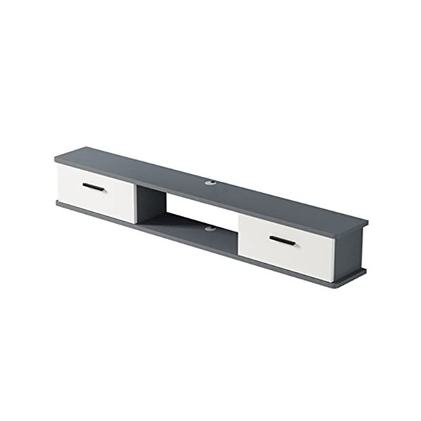EsEntL Meuble TV Flottant Étagère TV Murale Centre de Divertissement Console Multimédia Étagères de Rangement pour Meuble TV,