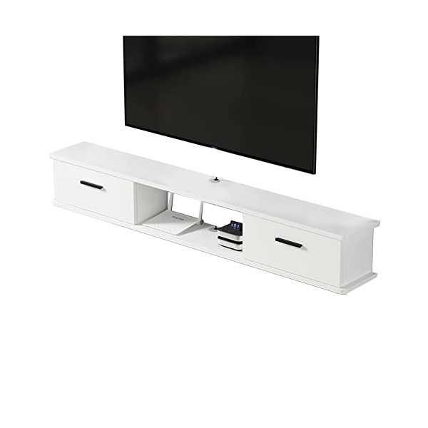 EsEntL Meuble TV Flottant Étagère TV Murale Centre de Divertissement Console multimédia Étagères de Rangement pour Meuble TV,