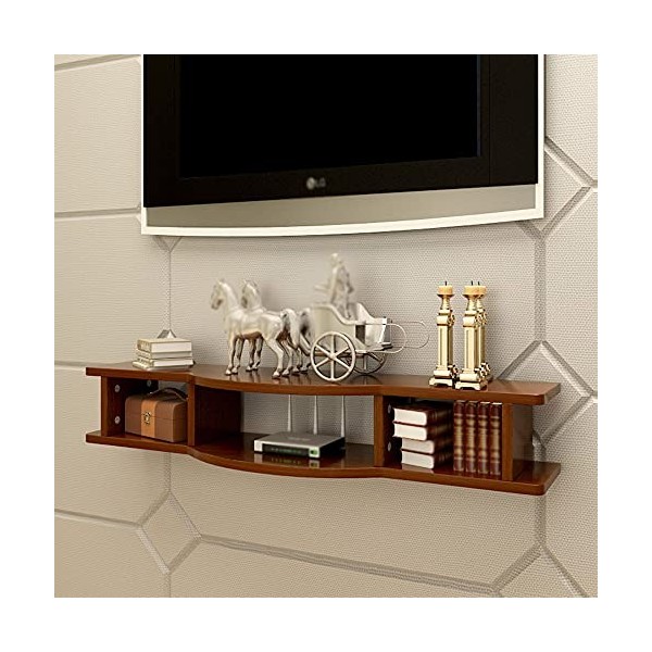 Meuble TV Flottant, Meuble De Rangement Ouvert pour Meuble TV Set-Top Box Étagère Murale, Économisez De lespace Sapplique A
