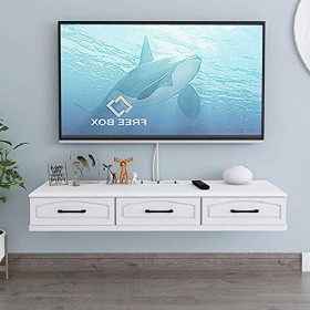Meuble TV Meuble TV Unités Murales pour Salon Étagère Flottante Meuble TV Mural Fond De Mur Support De Stockage Étagère Ouver