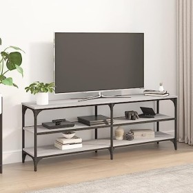 WREWING Meuble TV,Support pour Téléviseur Jusqu’à 50-80 Pouces,Table Télé avec Étagères Réglables,Bas Table TV Support de Tél