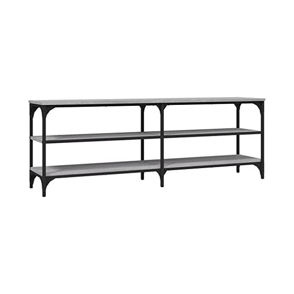 WREWING Meuble TV,Support pour Téléviseur Jusqu’à 50-80 Pouces,Table Télé avec Étagères Réglables,Bas Table TV Support de Tél