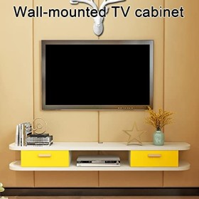 Kamnik Meuble TV Flottant Étagère de Meuble TV Murale Étagère TV Centre de Divertissement Routeur Étagères DVD, pour Unité de