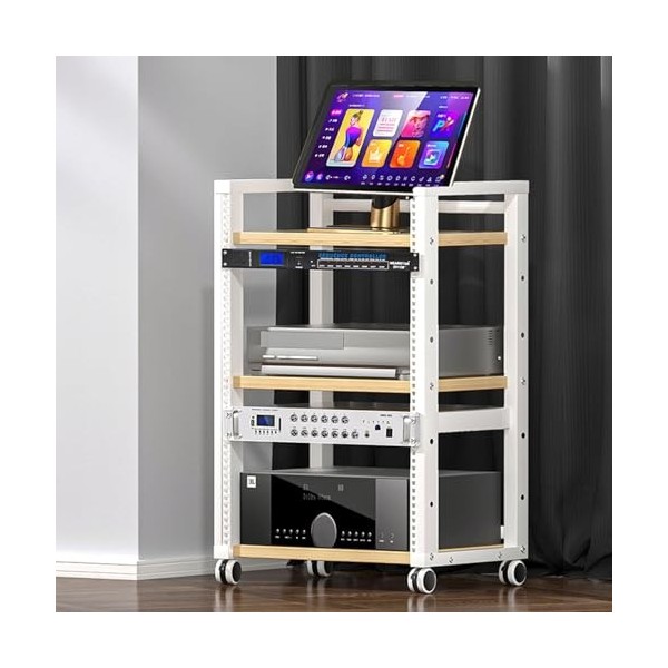 Support Multimédia Mobile À 3 Niveaux, Meuble TV Dangle, Équipement Stéréo, Amplificateur, Composants Audio Et Vidéo, Armoir