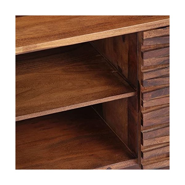 Lechnical Sheesham J Meuble TV, meuble de télévision, buffet multimédia, meuble TV salon, meuble TV 120 x 30 x 40 cm