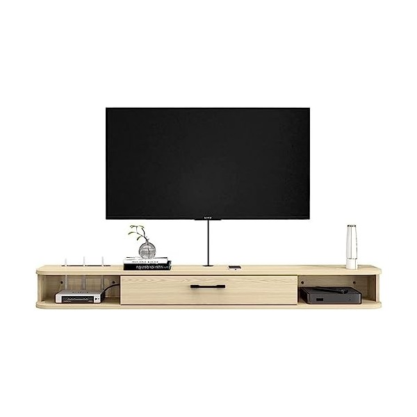 Meuble De Télévision Fixé Au Mur Étagère De Composant De Meuble De Télévision Flottant, Console De Meuble De Télévision Mural