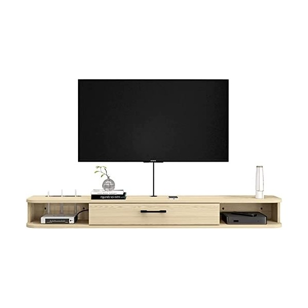 Meuble De Télévision Fixé Au Mur Étagère De Composant De Meuble De Télévision Flottant, Console De Meuble De Télévision Mural