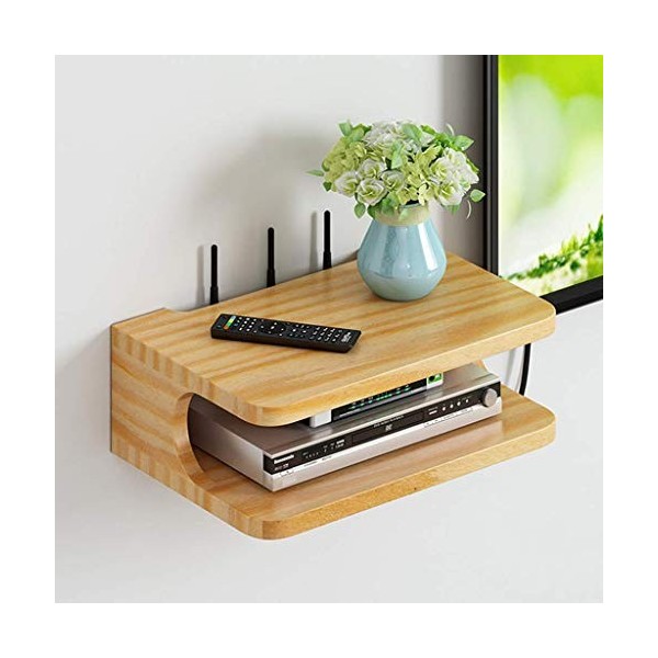 FHKBB Étagère Flottante Étagère Flottante Étagère Murale pour Meuble TV Console TV Étagère pour routeur Étagère DVD Décodeur 