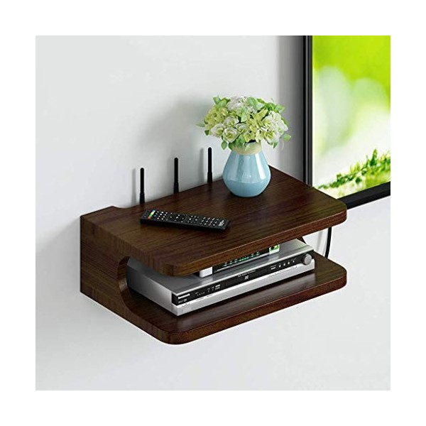 FHKBB Étagère Flottante Étagère Flottante Étagère Murale pour Meuble TV Console TV Étagère pour routeur Étagère DVD Décodeur 