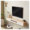 Kamnik Meuble TV Flottant, Mural pour 59 Pouces, Centre de Divertissement Flottant, étagère TV Murale avec Rangement, pour so