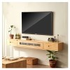 Kamnik Meuble TV Flottant, Mural pour 59 Pouces, Centre de Divertissement Flottant, étagère TV Murale avec Rangement, pour so