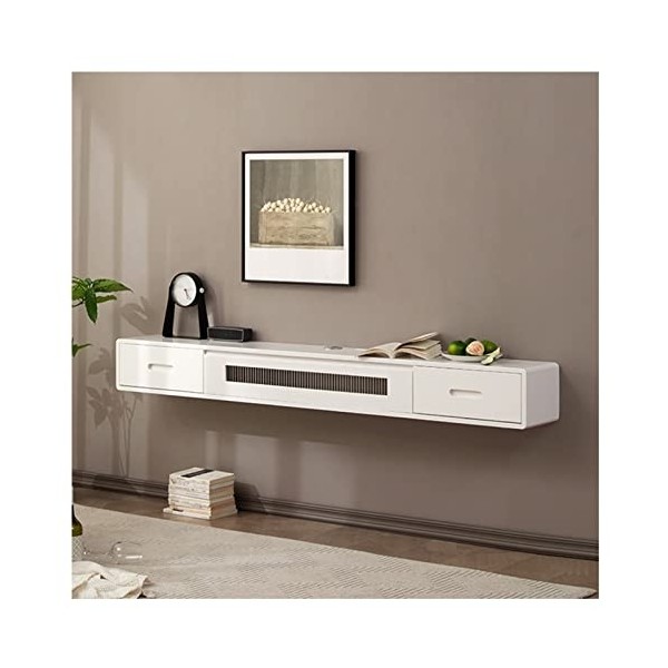 Kamnik Meuble TV Flottant, Mural pour 59 Pouces, Centre de Divertissement Flottant, étagère TV Murale avec Rangement, pour so