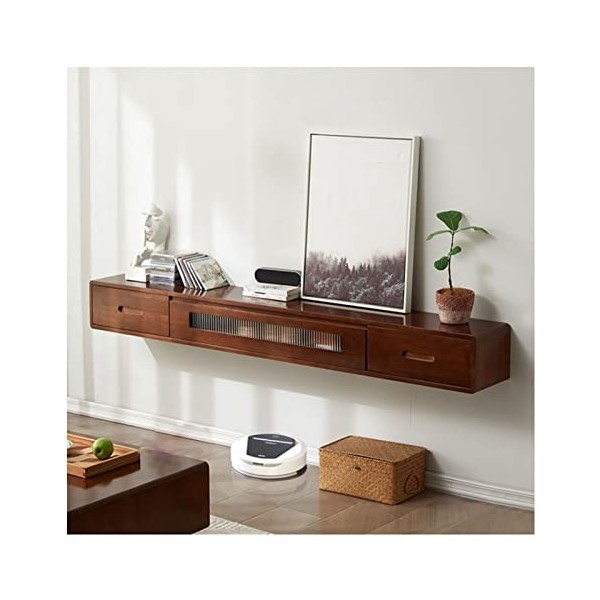 Kamnik Meuble TV Flottant, Mural pour 59 Pouces, Centre de Divertissement Flottant, étagère TV Murale avec Rangement, pour so