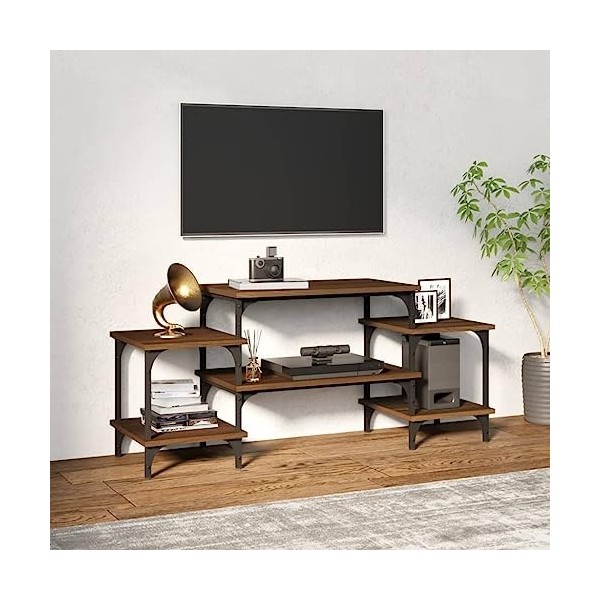 VEEKI Meuble TV, Meuble TV Suspendu, Meuble TV Industriel, Meuble TV Bois, Meuble Chambre, Convient pour Salon ou Chambre, Ch