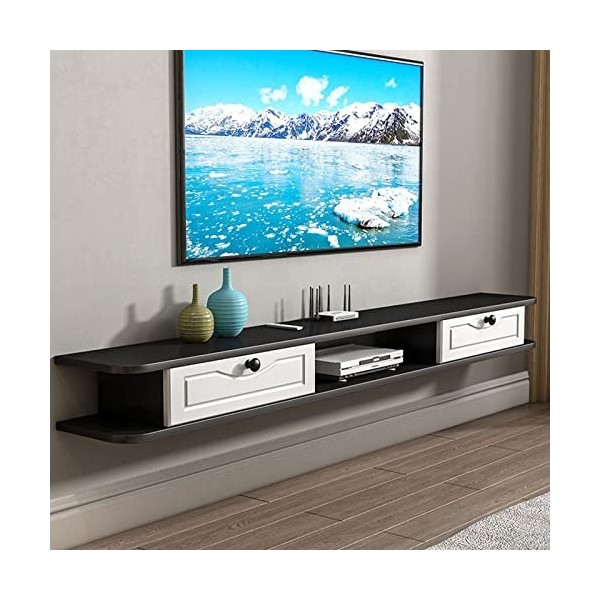 Kamnik Meuble TV Mural Console Multimédia Meuble TV Mural, Étagère de Composant de Meuble TV Flottant 100/120/140Cm, Étagère 