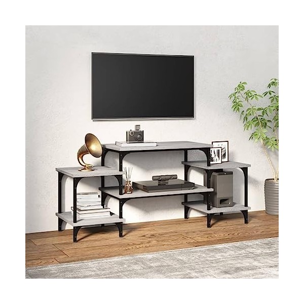 VEEKI Meuble TV, Meuble TV Suspendu, Meuble TV Industriel, Meuble TV Bois, Meuble Chambre, Convient pour Salon ou Chambre, So