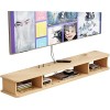 Meuble TV mural 120/140 cm Meuble TV flottant, étagère pour décodeur, petite console multimédia murale, étagères de rangement