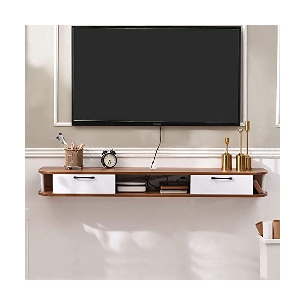 Kamnik Meuble TV Mural Meuble TV Flottant Mural, Meuble TV Mural avec 1 Porte, étagère de Rangement multimédia pour Salon et 