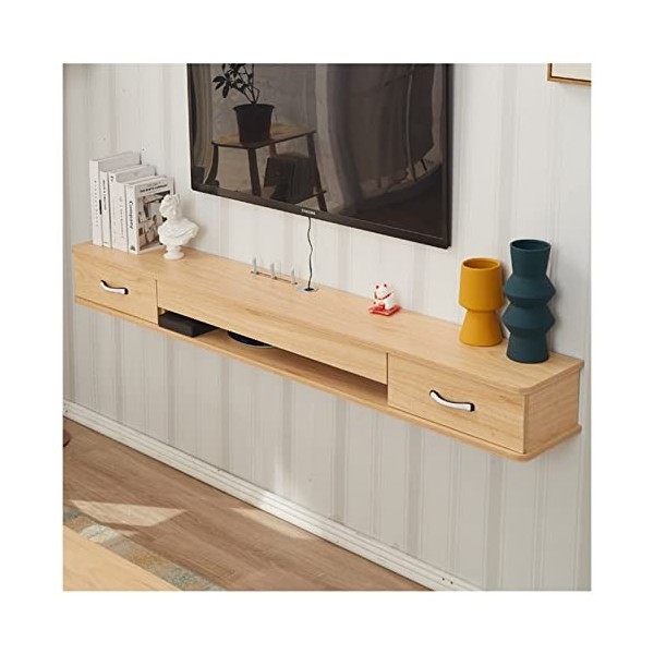 EsEntL Meuble TV Mural sous Meuble TV, Console de télévision Flottante, étagère de Divertissement avec tiroirs et Rangement p