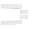 heybb Ensemble de Meubles TV 6 pcs Blanc Bois dingénierie,Table TV,Ensemble Meuble TV,Meuble TV