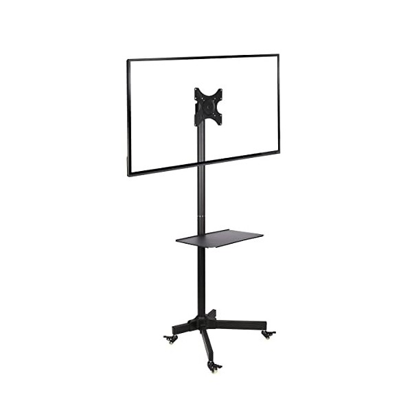 Falco-22 – Pied à roulettes réglable pour Petits TV LCD LED de 19 à 37 Pouces, VESA Max 200x200mm Capacité Max de 20kg