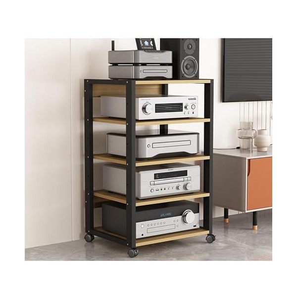 Support Multimédia Audio/vidéo Moderne étagère Dangle En Bois Support Pour Lecteur Cd Divertissement Composant Stéréo Armoir