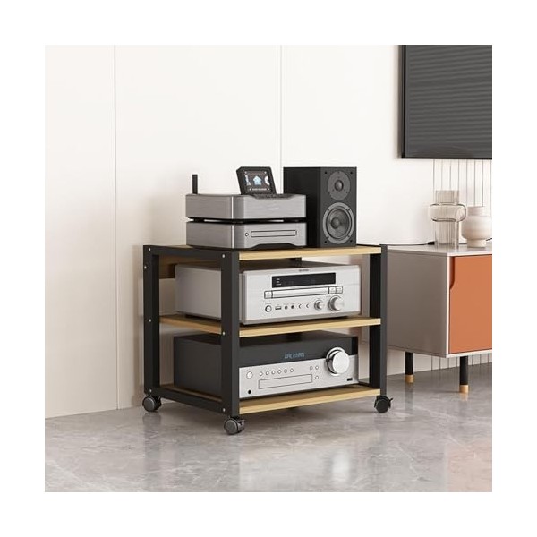 Support Multimédia Audio/vidéo Moderne étagère Dangle En Bois Support Pour Lecteur Cd Divertissement Composant Stéréo Armoir