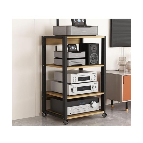 Support Multimédia Audio/vidéo Moderne étagère Dangle En Bois Support Pour Lecteur Cd Divertissement Composant Stéréo Armoir