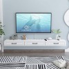 Floating TV Plateau Accueil Montage Mural TV Console Media Console Support TV Divertissement Shelf Meuble TV avec 2 tiroirs e