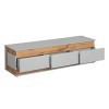 Paris Prix - Meuble TV 3 Tiroirs Berlin 150cm Gris & Naturel