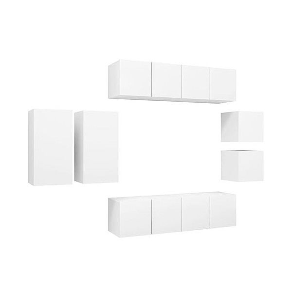 VEEKI Meuble TV, Meuble TV Suspendu, Meuble, Meuble TV avec Rangement，Meuble Industriel, Convient pour Salon ou Chambre, Ense