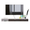 EsEntL Meuble TV Flottant, Centre de Divertissement multimédia en Bois Massif, Console TV Suspendue Multifonction avec 2 tiro