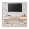 Meuble TV Moderne pour Petit Appartement avec Portes, Unité TV Flottante, Armoire De Rangement Murale, Étagère Flottante pour