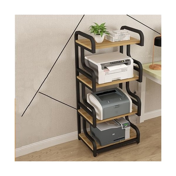 Support Multimédia AV À Coins Arrondis À 3/4 Niveaux, Meuble TV, Étagères En Bois, Centre De Divertissement Dangle, Assembla