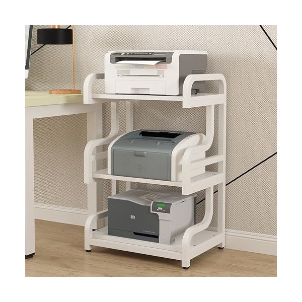 Support Multimédia AV À Coins Arrondis À 3/4 Niveaux, Meuble TV, Étagères En Bois, Centre De Divertissement Dangle, Assembla