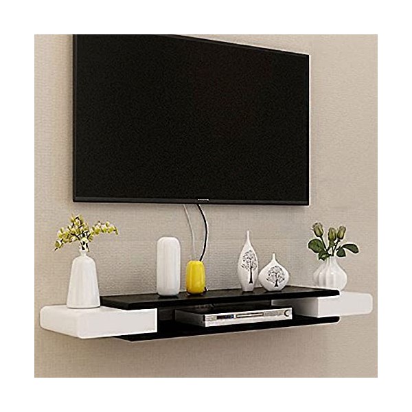 EsEntL Meuble TV Flottant Meuble TV Flottant, Meuble TV Mural, étagère de Composant de Centre de Divertissement pour Bureau à