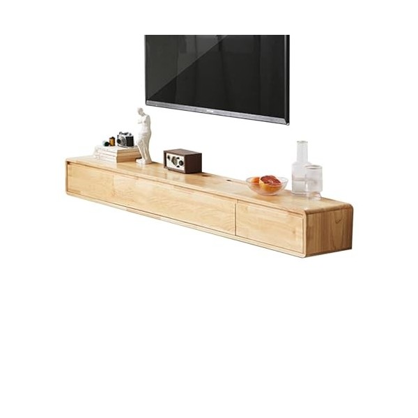 YUZDNM Meuble TV Bas, Panneau TV, Console Multimédia Murale De 120cm, Étagère Flottante pour Meuble TV, Centre De Divertissem
