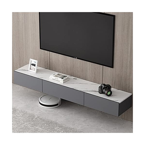 XIBANY Meuble TV Mural Meuble TV Flottant, 39.3/47.2/55.1In Console Média Murale avec Portes, Étagère De Console Flottante po