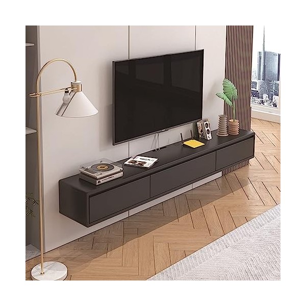 Étagère TV Flottante - Meuble TV Flottant Mural - Meuble TV Suspendu, Meuble TV Mural Meuble TV Flottant Moderne, Console Mul