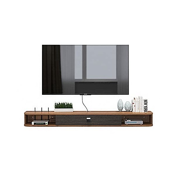 CENAP Meuble TV Flottant, Meuble de Rangement TV Mural pour Salon Salle de Divertissement Bureau, Console TV Suspendue avec 3