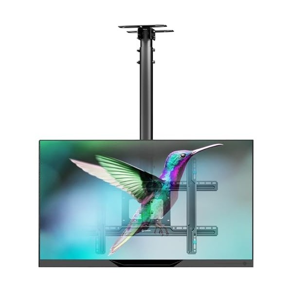 ONKRON N1L BLK Support TV de Plafond pour des téléviseurs de 32 à 80 Pouces Noir
