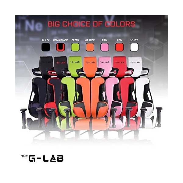 The G-Lab KS-Carbon-BlackRed Chaise Gaming, Simili Cuir, Noir & Rouge, Taille Unique