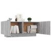 FIRBNUS Meuble TV Design Tendance Sonoma Gris 100x35x40 cm Bois dingénierie Armoire Média Salon Amplement d’Espace pour Gard
